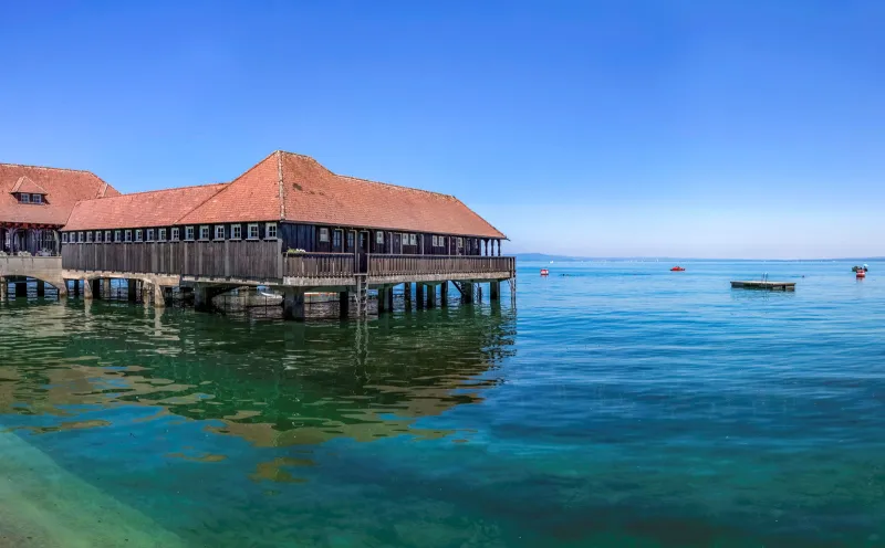 Historic bathing hut in Rorschach