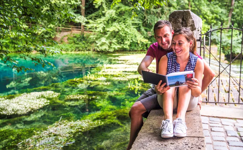  At the Blautopf in Blaubeuren