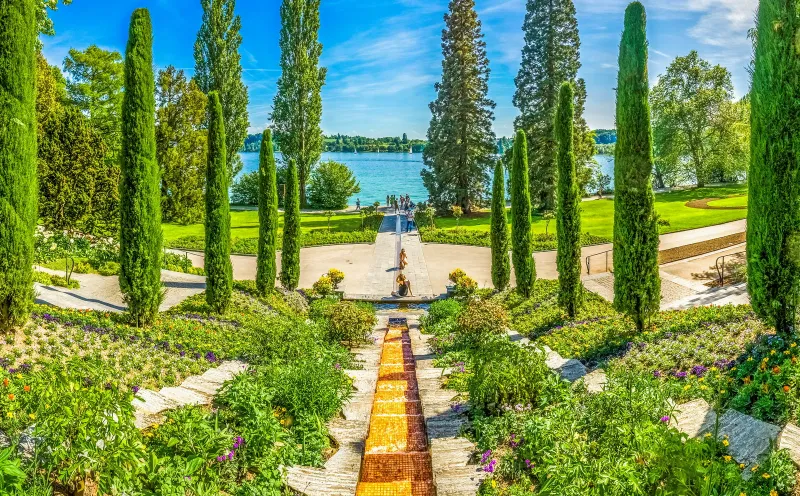 The water stairs on the island of Mainau